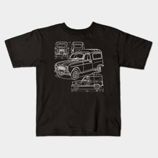 The iconic French van (for dark chothes) Kids T-Shirt